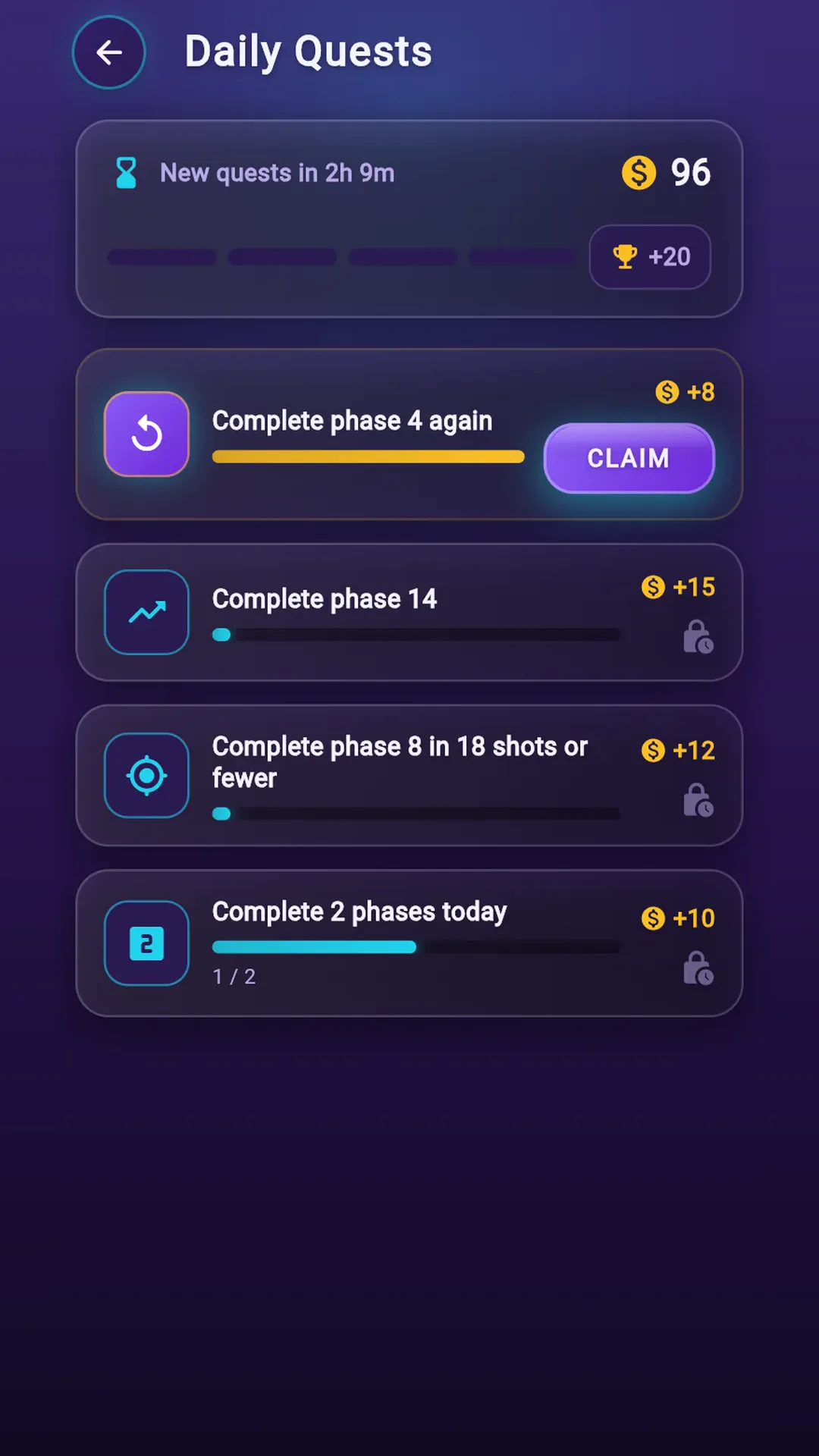 Daily quests